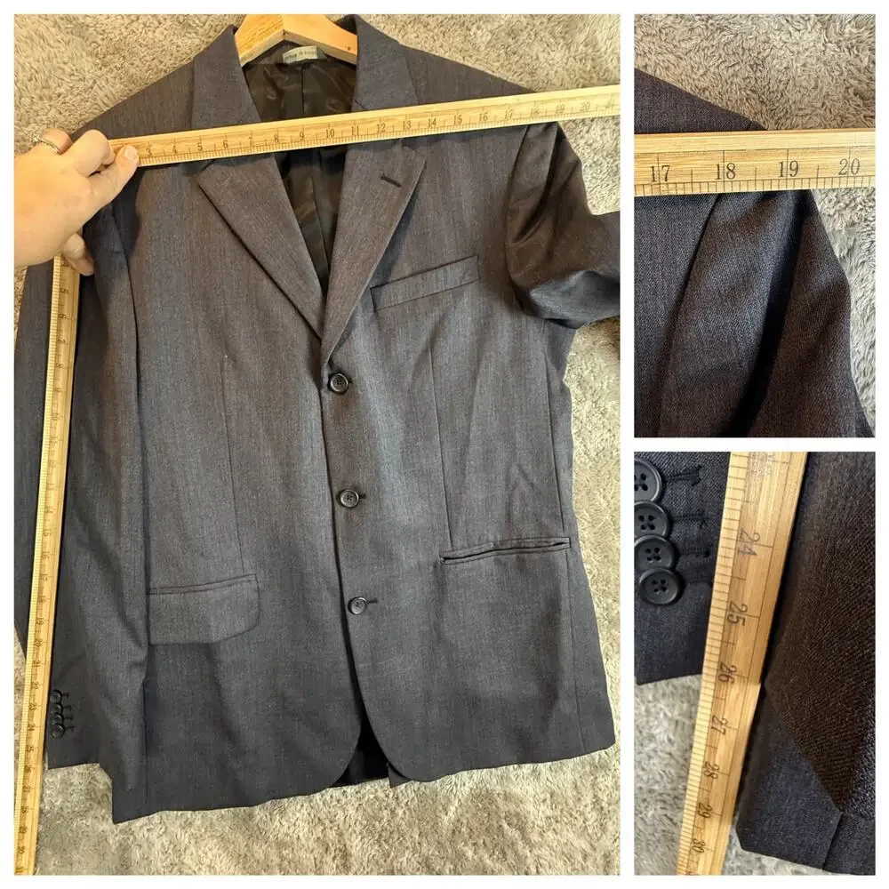 Banana Republic Gray Wool Blazer Suit Jacket Sport Coat Men's 42 42R 3 Button